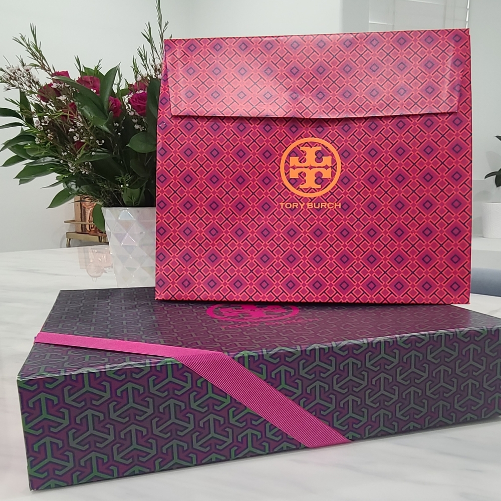 Tory Burch Pink and Purple Gift Box